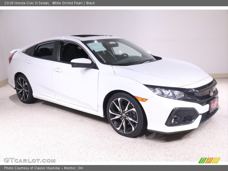 White Orchid Pearl / Black 2018 Honda Civic Si Sedan