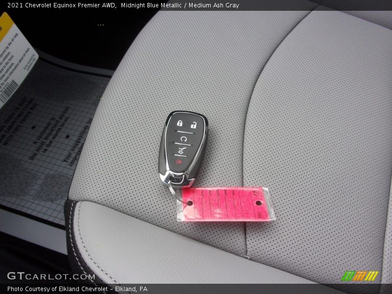 Midnight Blue Metallic / Medium Ash Gray 2021 Chevrolet Equinox Premier AWD