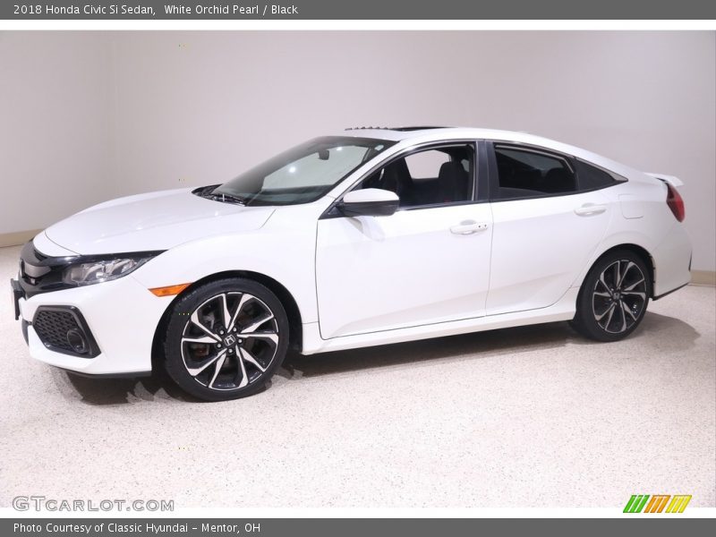 White Orchid Pearl / Black 2018 Honda Civic Si Sedan