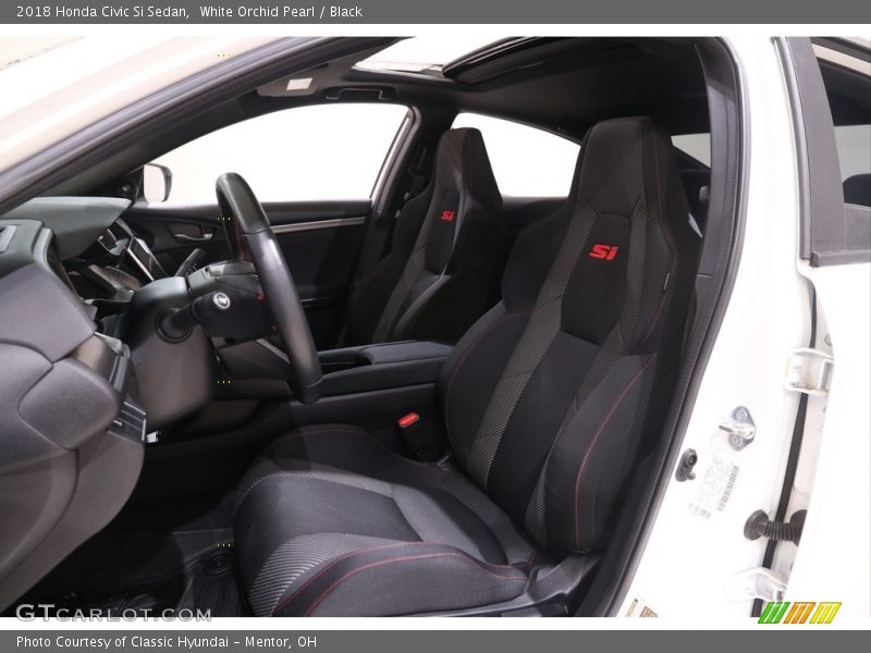 White Orchid Pearl / Black 2018 Honda Civic Si Sedan