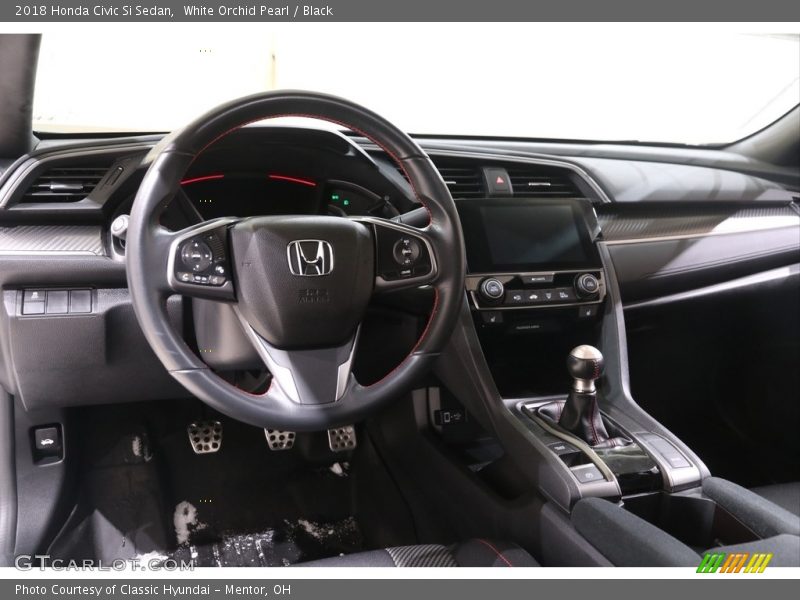 White Orchid Pearl / Black 2018 Honda Civic Si Sedan