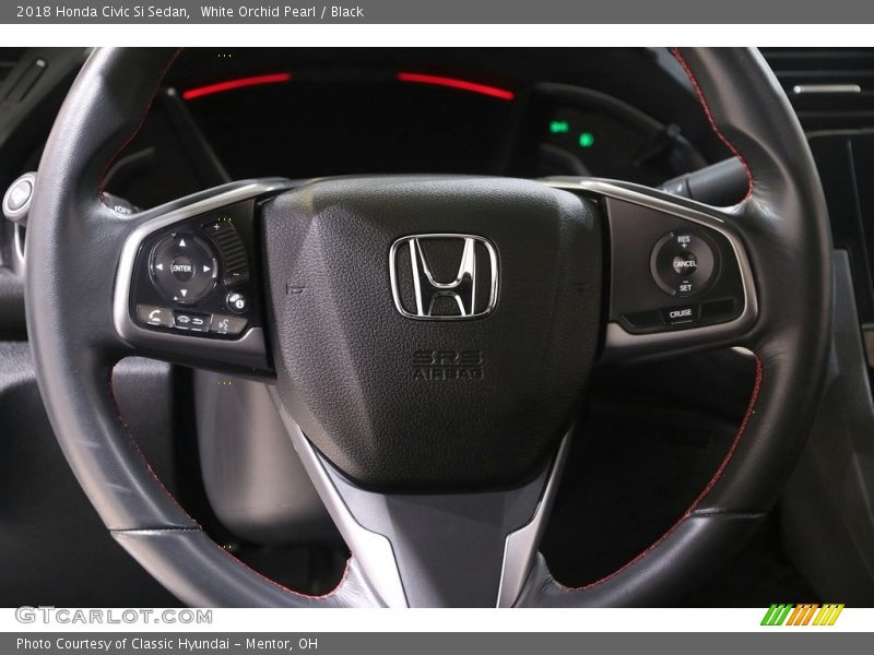 White Orchid Pearl / Black 2018 Honda Civic Si Sedan
