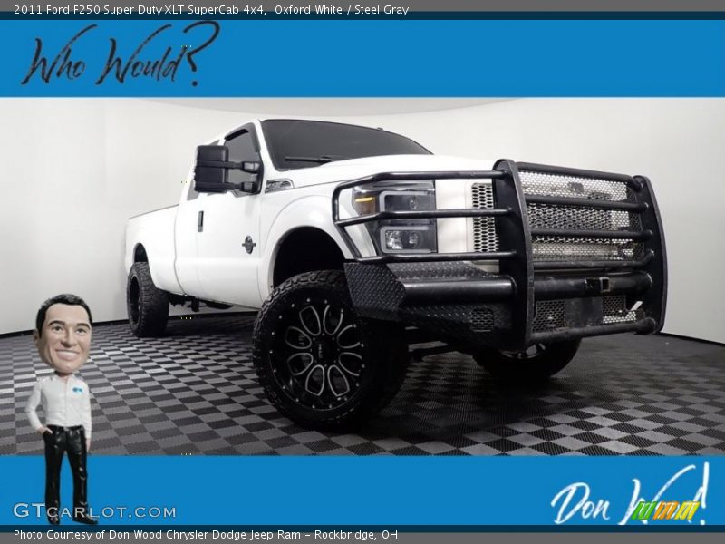 Oxford White / Steel Gray 2011 Ford F250 Super Duty XLT SuperCab 4x4