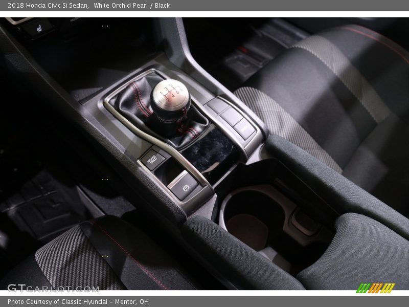 White Orchid Pearl / Black 2018 Honda Civic Si Sedan