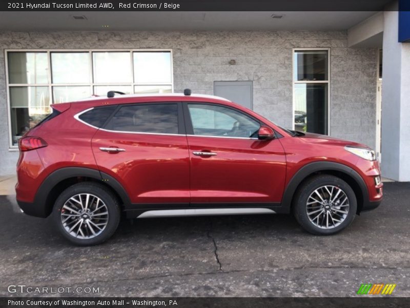 Red Crimson / Beige 2021 Hyundai Tucson Limited AWD