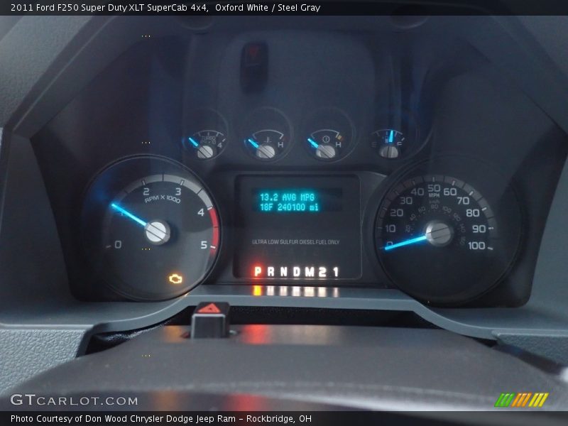 Oxford White / Steel Gray 2011 Ford F250 Super Duty XLT SuperCab 4x4