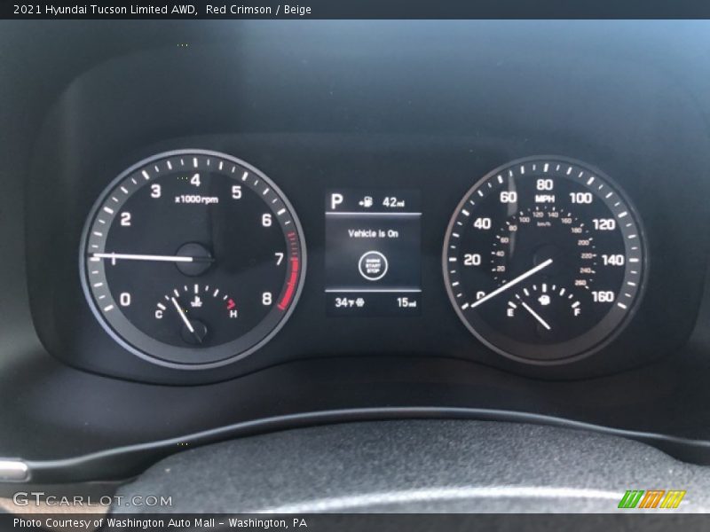 Red Crimson / Beige 2021 Hyundai Tucson Limited AWD