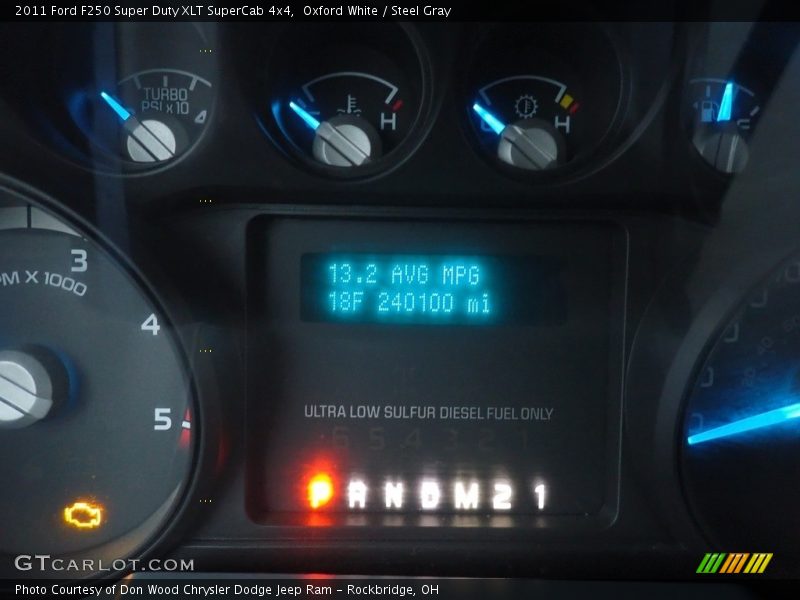 Oxford White / Steel Gray 2011 Ford F250 Super Duty XLT SuperCab 4x4