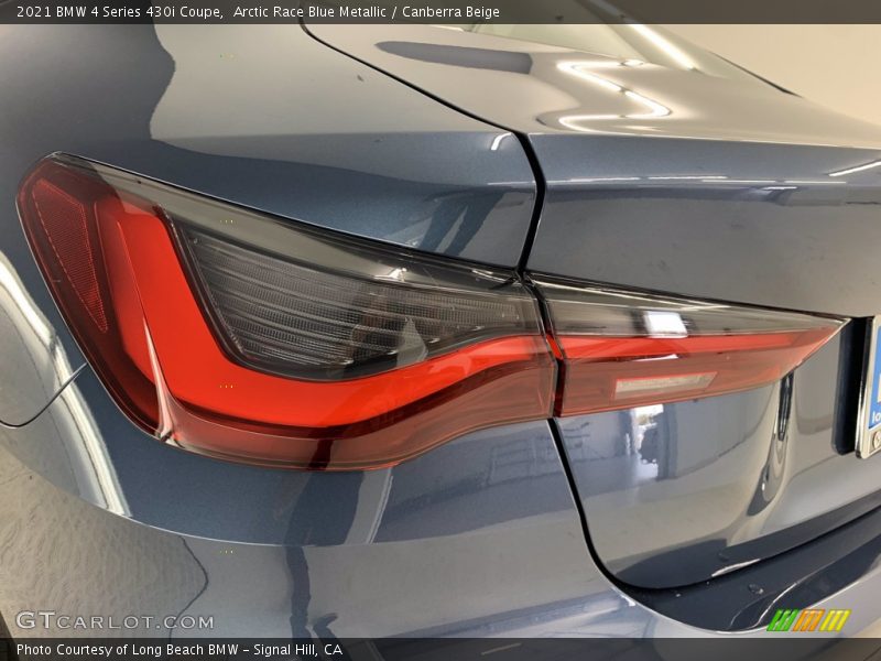 Arctic Race Blue Metallic / Canberra Beige 2021 BMW 4 Series 430i Coupe