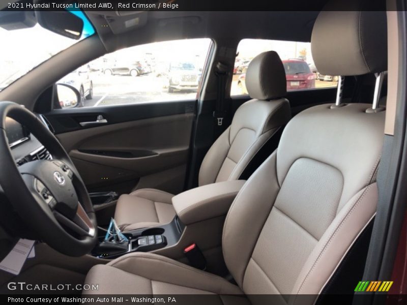 Red Crimson / Beige 2021 Hyundai Tucson Limited AWD