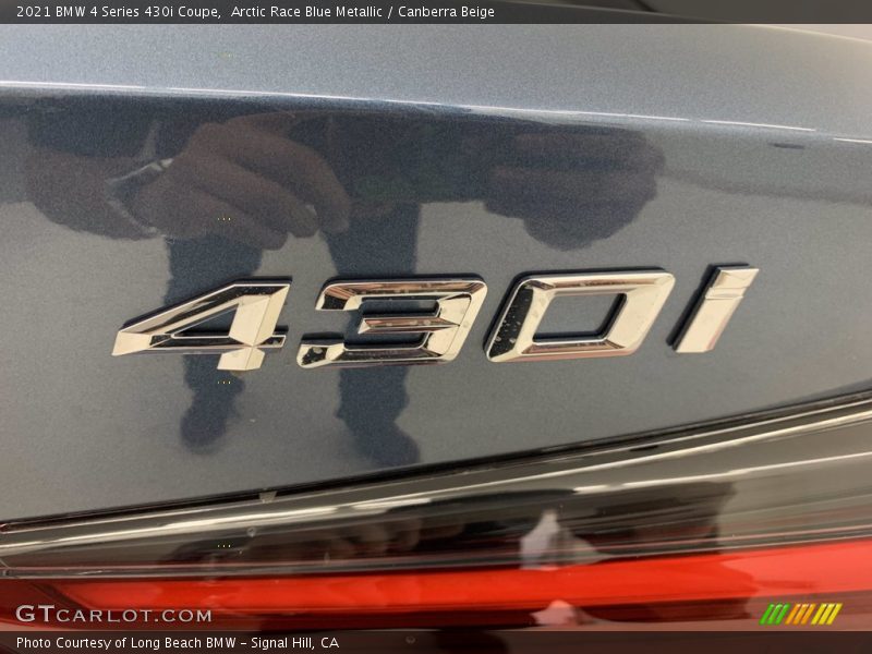 Arctic Race Blue Metallic / Canberra Beige 2021 BMW 4 Series 430i Coupe