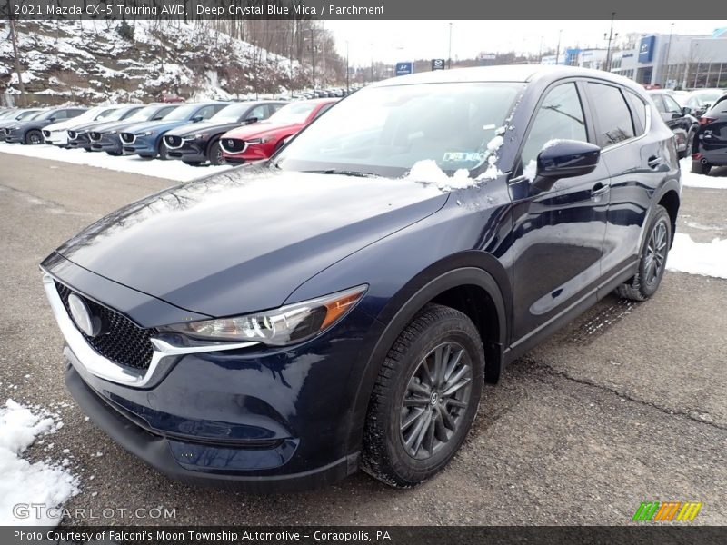 Deep Crystal Blue Mica / Parchment 2021 Mazda CX-5 Touring AWD