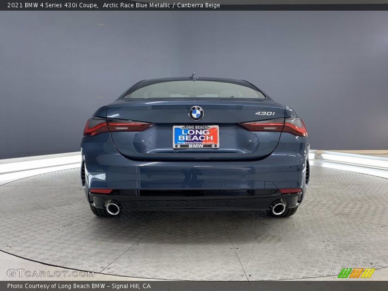 Arctic Race Blue Metallic / Canberra Beige 2021 BMW 4 Series 430i Coupe