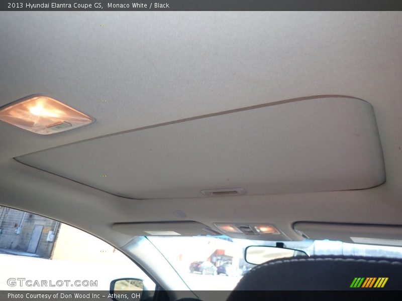 Monaco White / Black 2013 Hyundai Elantra Coupe GS