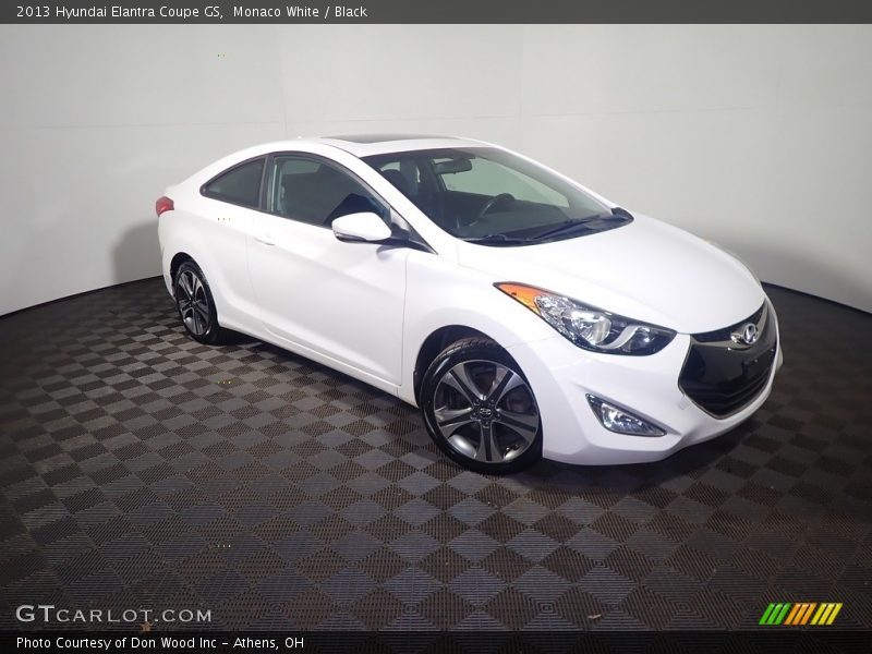 Monaco White / Black 2013 Hyundai Elantra Coupe GS