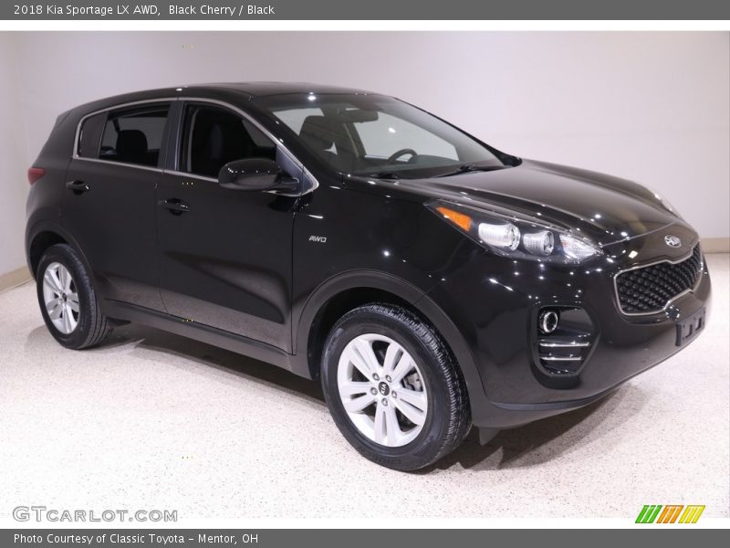 Black Cherry / Black 2018 Kia Sportage LX AWD