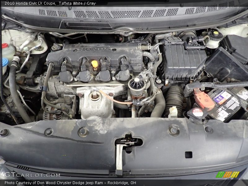 Taffeta White / Gray 2010 Honda Civic LX Coupe