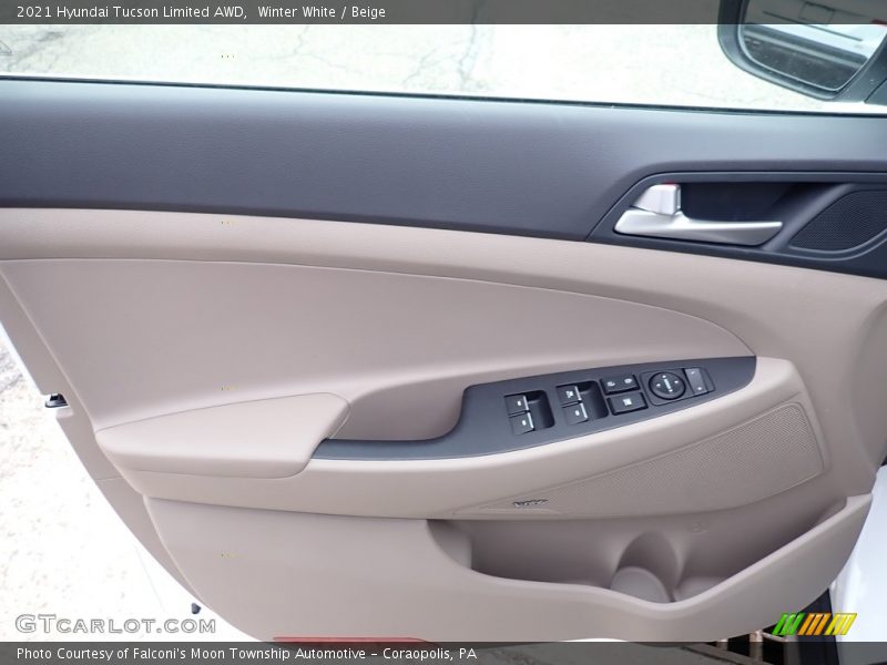 Winter White / Beige 2021 Hyundai Tucson Limited AWD