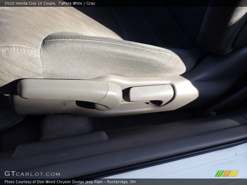 Taffeta White / Gray 2010 Honda Civic LX Coupe