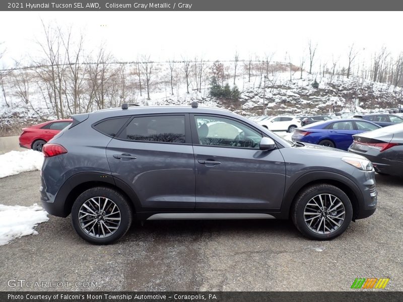 Coliseum Gray Metallic / Gray 2021 Hyundai Tucson SEL AWD