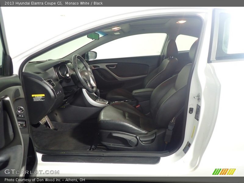 Monaco White / Black 2013 Hyundai Elantra Coupe GS