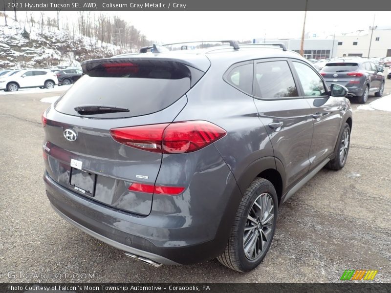 Coliseum Gray Metallic / Gray 2021 Hyundai Tucson SEL AWD