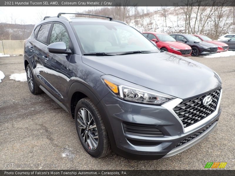 Coliseum Gray Metallic / Gray 2021 Hyundai Tucson SEL AWD
