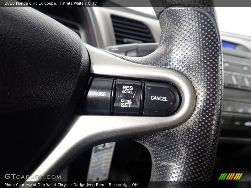 Taffeta White / Gray 2010 Honda Civic LX Coupe