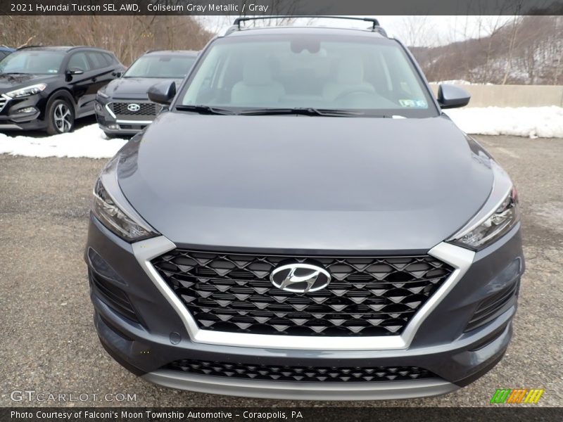 Coliseum Gray Metallic / Gray 2021 Hyundai Tucson SEL AWD