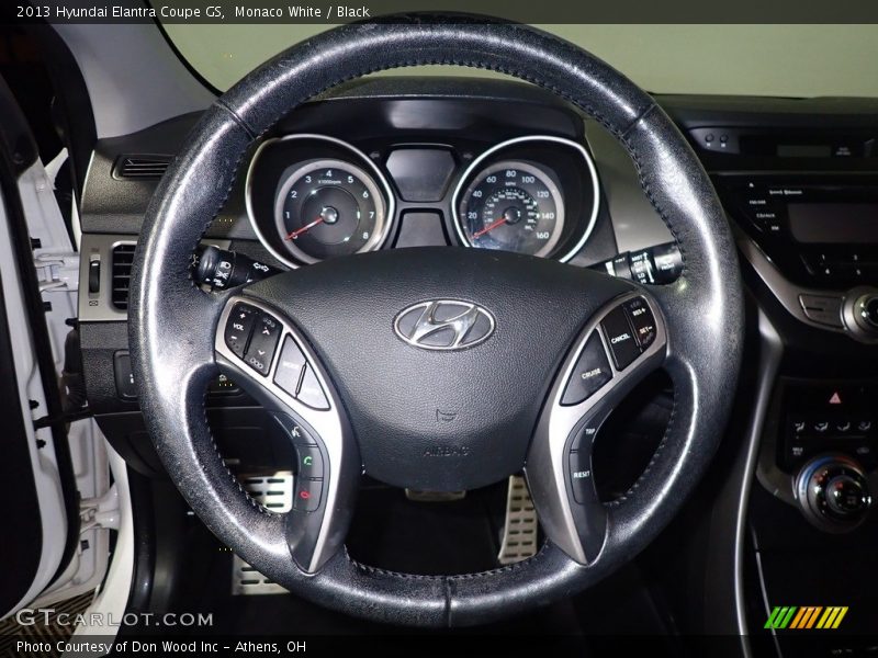 Monaco White / Black 2013 Hyundai Elantra Coupe GS