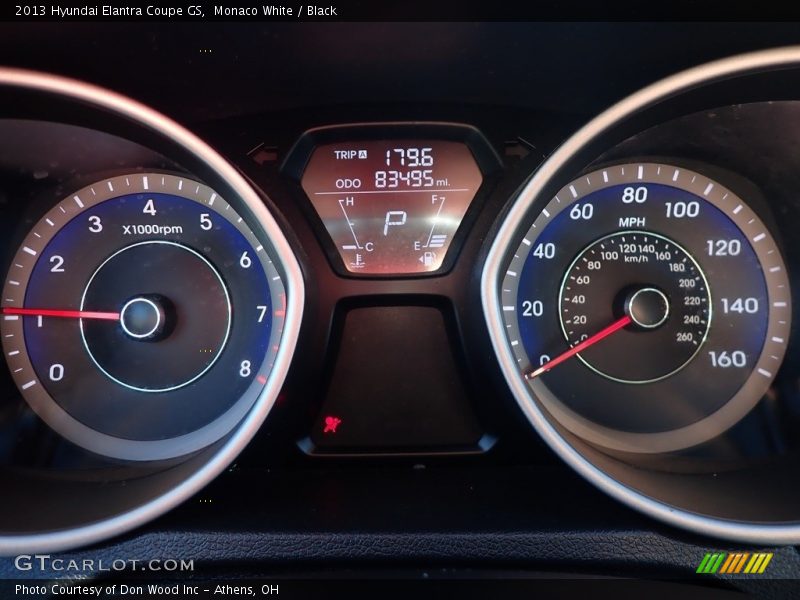 Monaco White / Black 2013 Hyundai Elantra Coupe GS