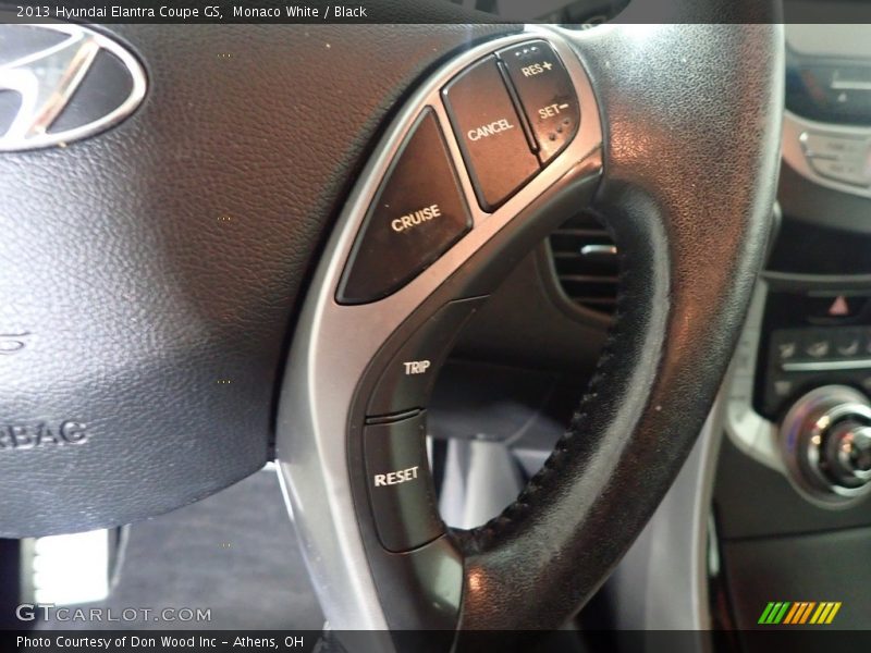 Monaco White / Black 2013 Hyundai Elantra Coupe GS