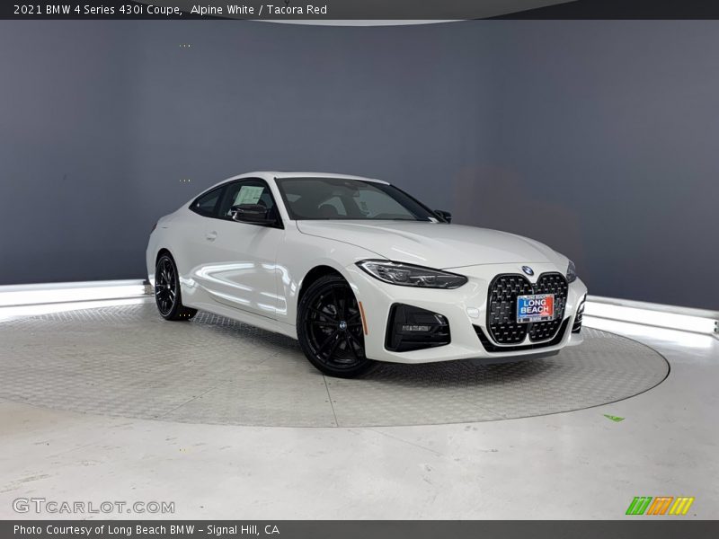 Alpine White / Tacora Red 2021 BMW 4 Series 430i Coupe