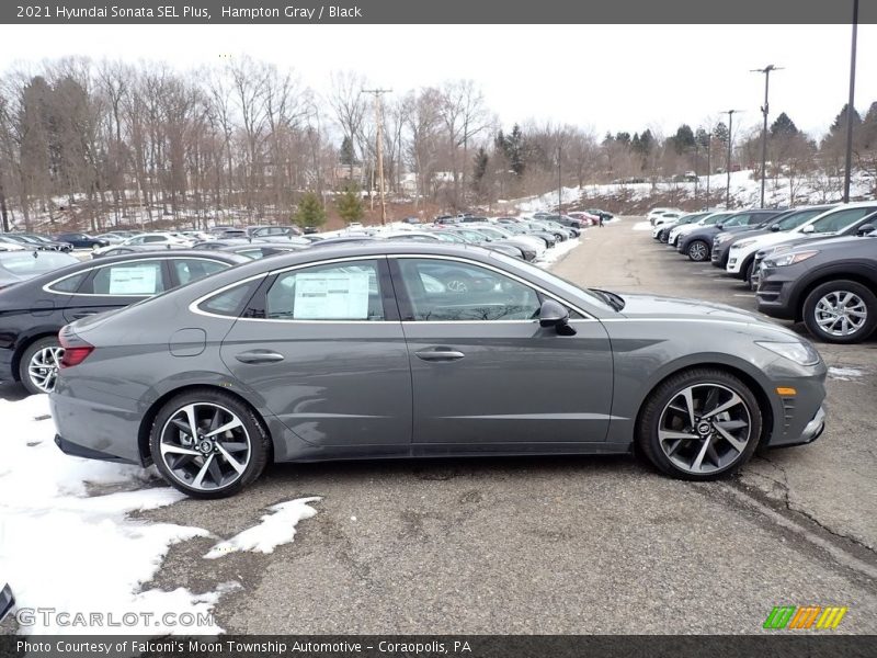 Hampton Gray / Black 2021 Hyundai Sonata SEL Plus