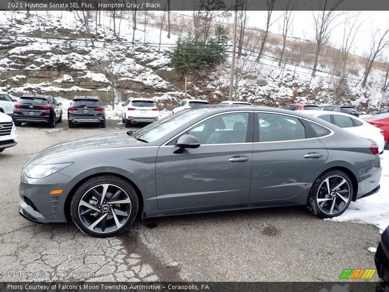 Hampton Gray / Black 2021 Hyundai Sonata SEL Plus