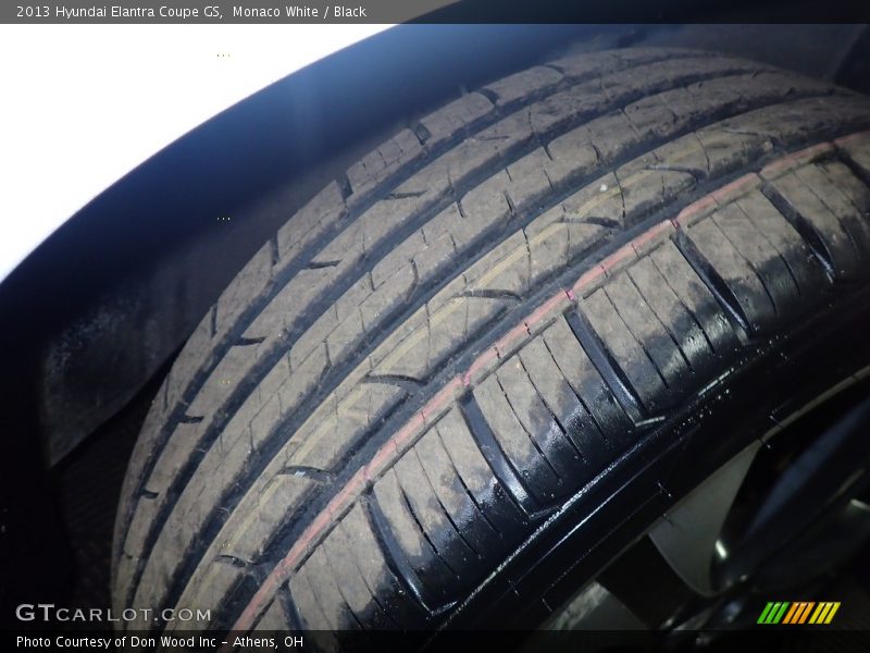 Monaco White / Black 2013 Hyundai Elantra Coupe GS