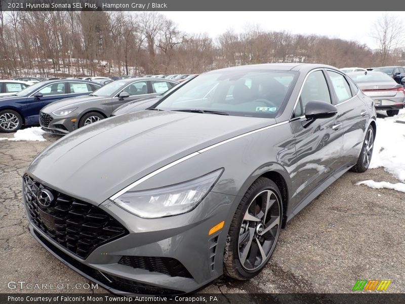 Hampton Gray / Black 2021 Hyundai Sonata SEL Plus