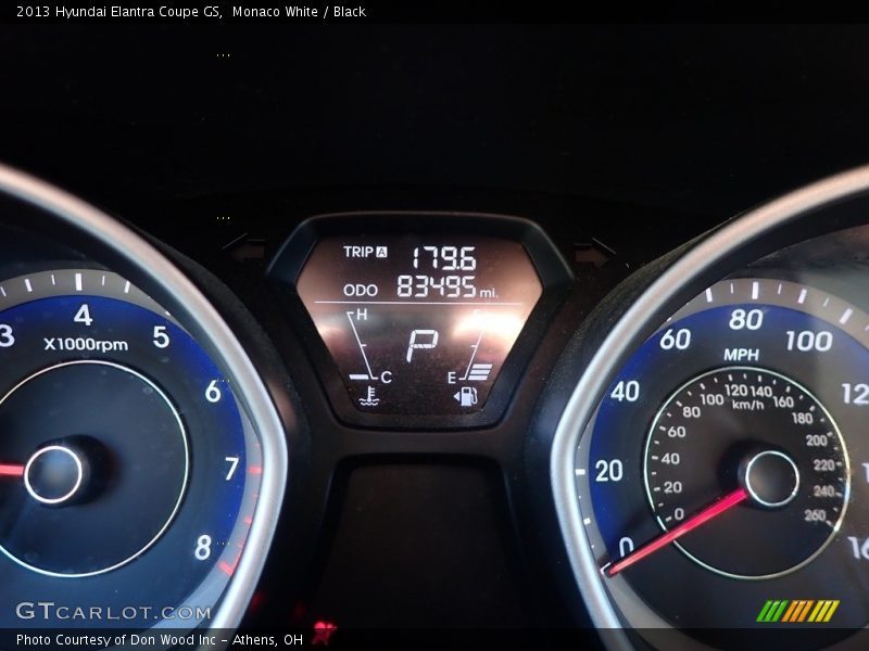 Monaco White / Black 2013 Hyundai Elantra Coupe GS