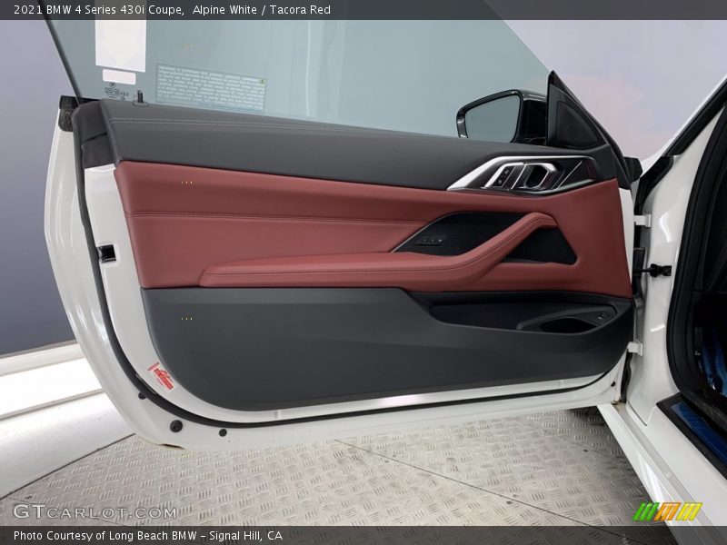 Alpine White / Tacora Red 2021 BMW 4 Series 430i Coupe
