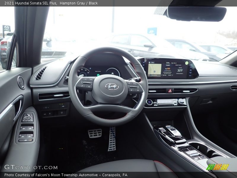 Hampton Gray / Black 2021 Hyundai Sonata SEL Plus