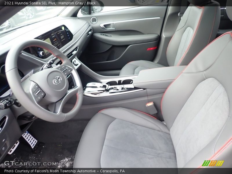 Hampton Gray / Black 2021 Hyundai Sonata SEL Plus