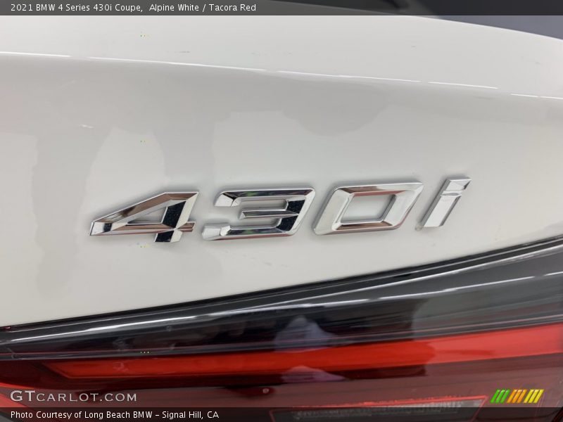 Alpine White / Tacora Red 2021 BMW 4 Series 430i Coupe