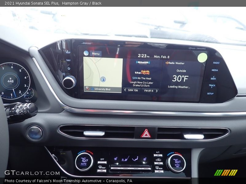 Hampton Gray / Black 2021 Hyundai Sonata SEL Plus