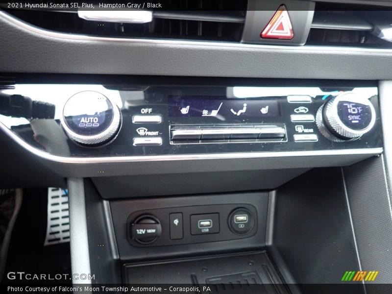 Hampton Gray / Black 2021 Hyundai Sonata SEL Plus