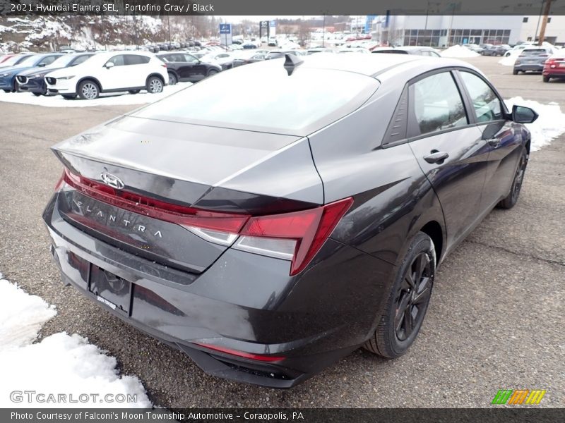 Portofino Gray / Black 2021 Hyundai Elantra SEL