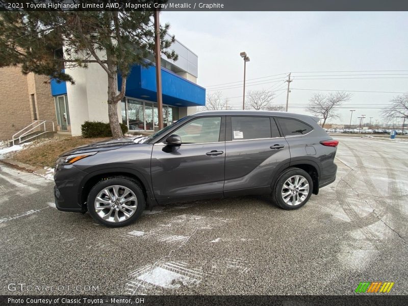 Magnetic Gray Metallic / Graphite 2021 Toyota Highlander Limited AWD
