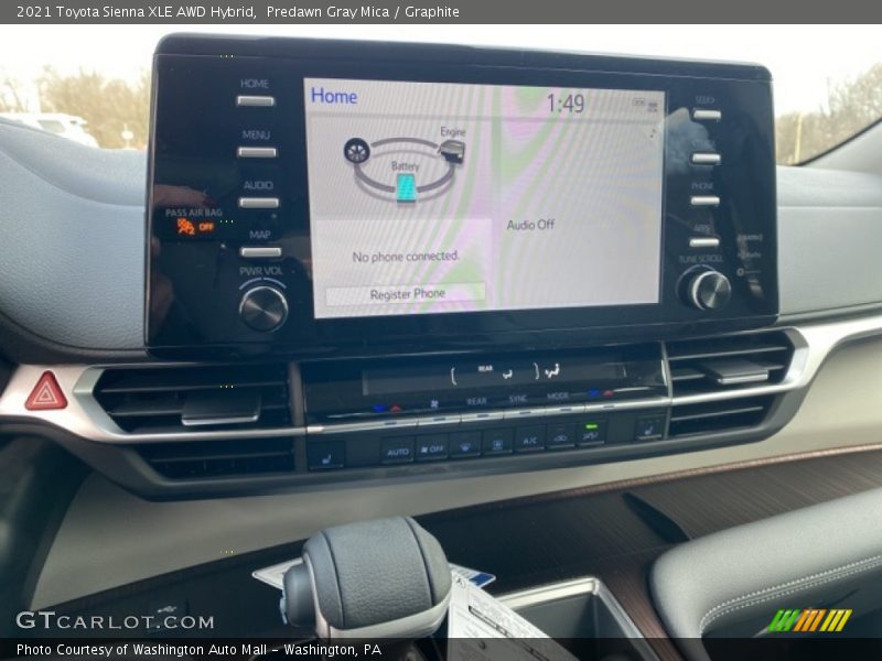 Predawn Gray Mica / Graphite 2021 Toyota Sienna XLE AWD Hybrid