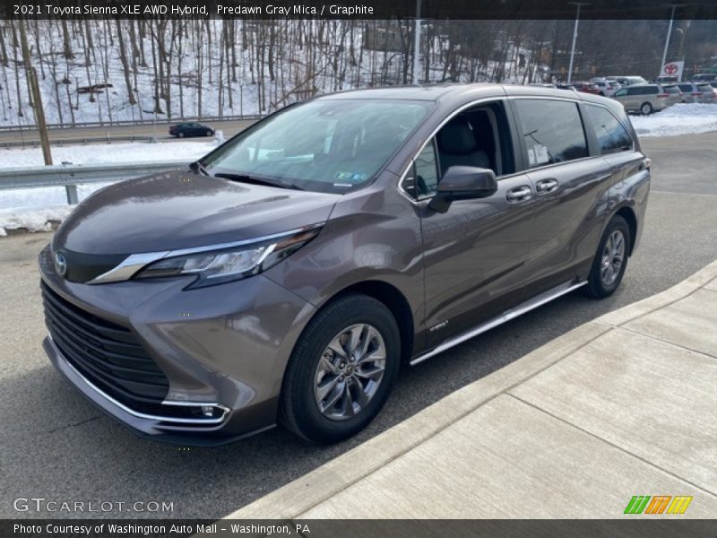 Predawn Gray Mica / Graphite 2021 Toyota Sienna XLE AWD Hybrid