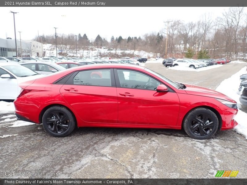 Calypso Red / Medium Gray 2021 Hyundai Elantra SEL
