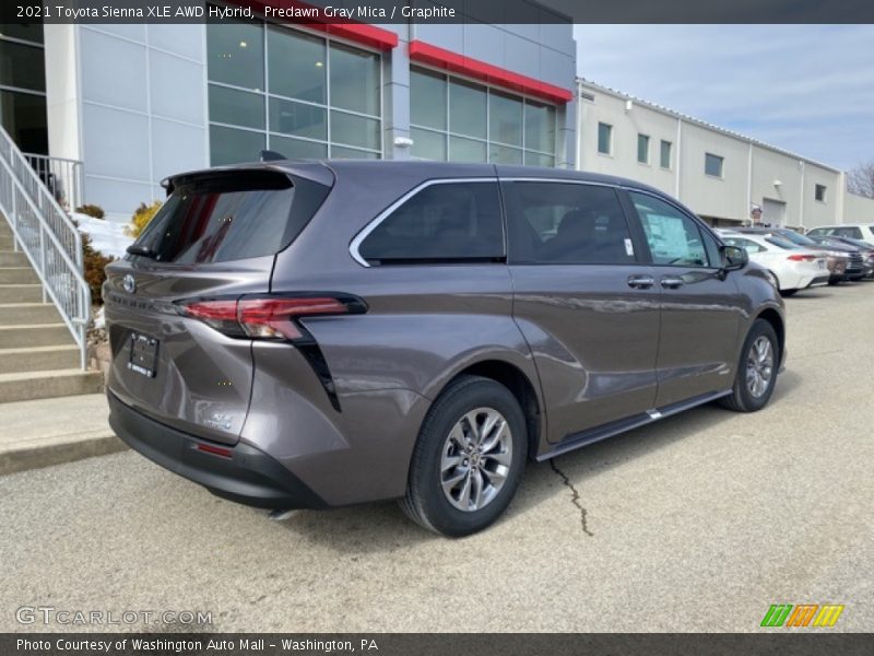 Predawn Gray Mica / Graphite 2021 Toyota Sienna XLE AWD Hybrid